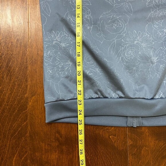 Adidas Floral Blue Gray Track Running Lightweight Jacket Women's Size Medium - Picture 6 of 8